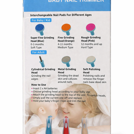 Baby Nail Trimmer Kit – Safe Electric Nail File for Newborns & Kids