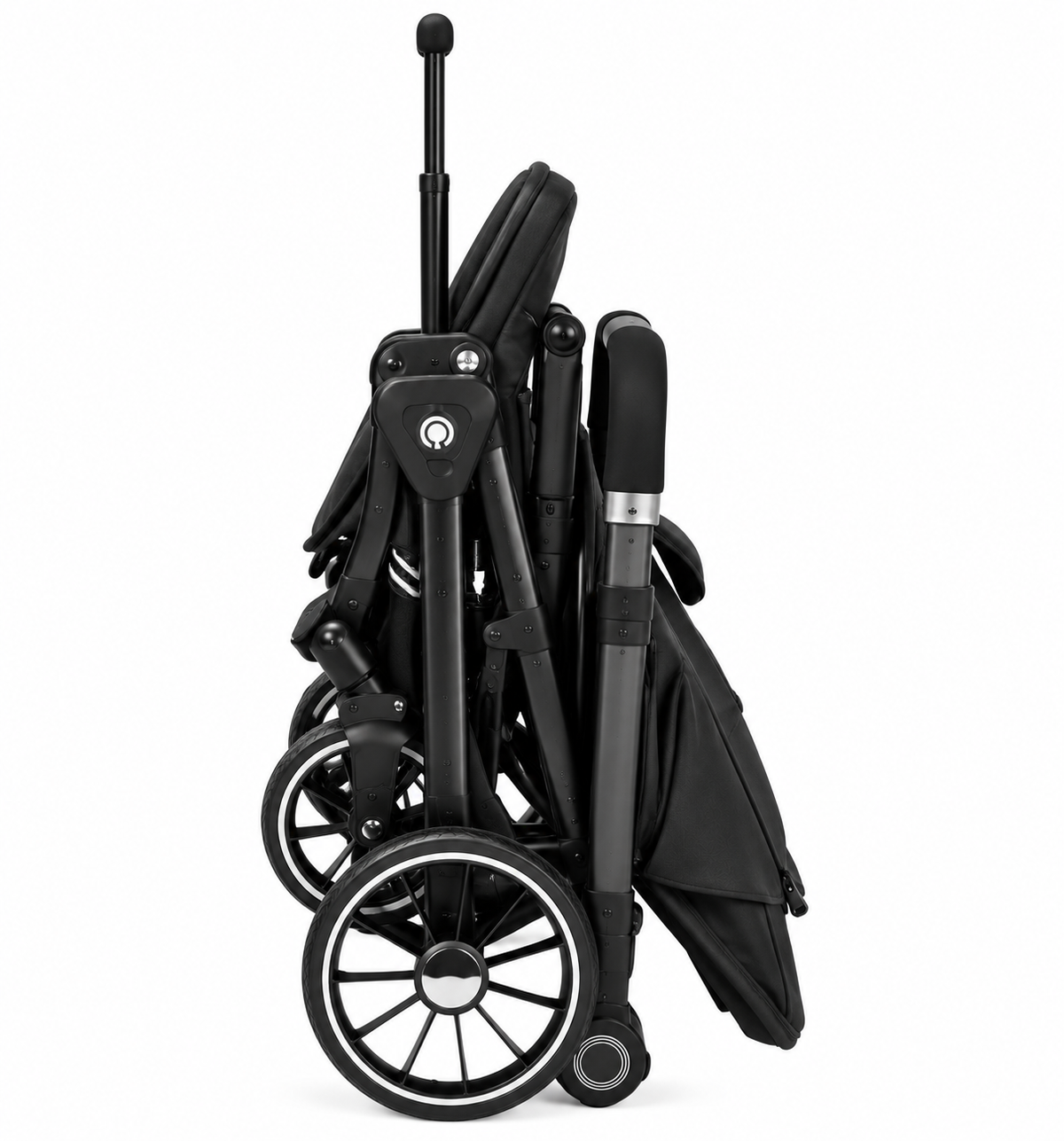 Kidilo 535 - foldable stroller with double face handle - black