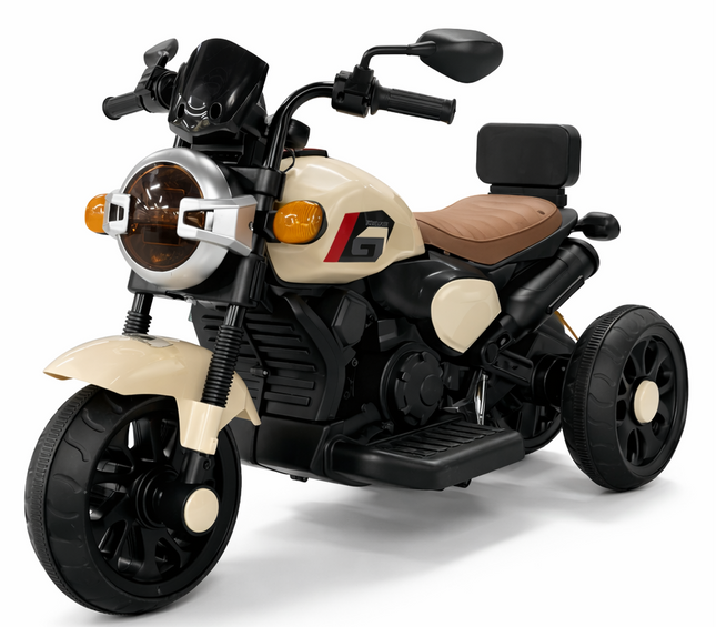 Kids Electric Ride-On Motorcycle with 3 Wheels, LED Lights & Music – Premium Cruiser Style