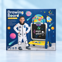 Rong Run Space Theme Kids Drawing Board – Colourful Magnetic Art Easel (Ages 3+)