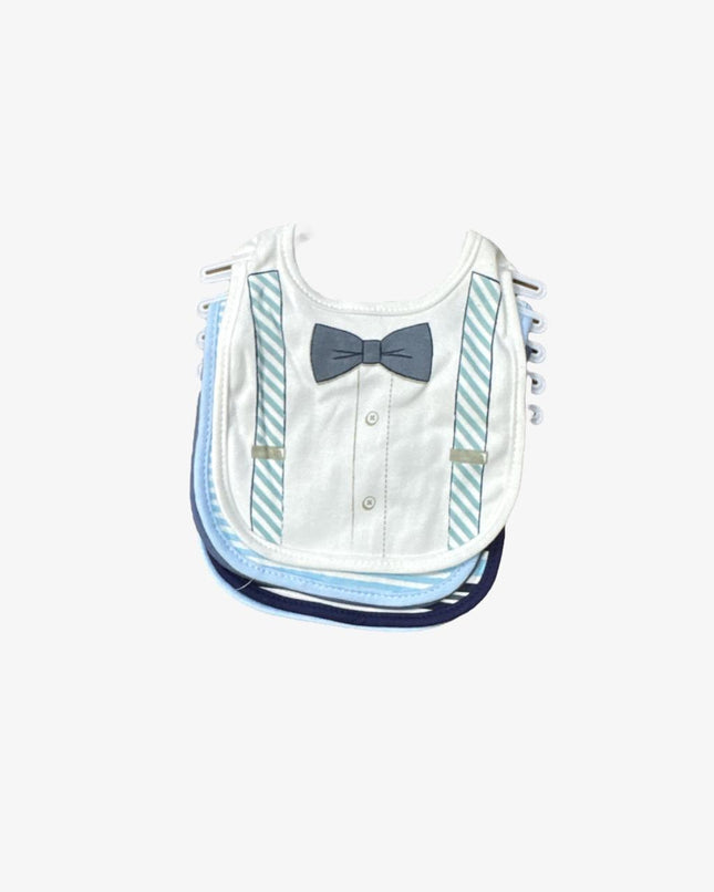 Baby Bib Gift Set Of 5 (White/Blue)