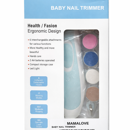 Baby Nail Trimmer Kit – Safe Electric Nail File for Newborns & Kids