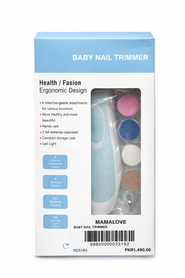 Baby Nail Trimmer Kit – Safe Electric Nail File for Newborns & Kids