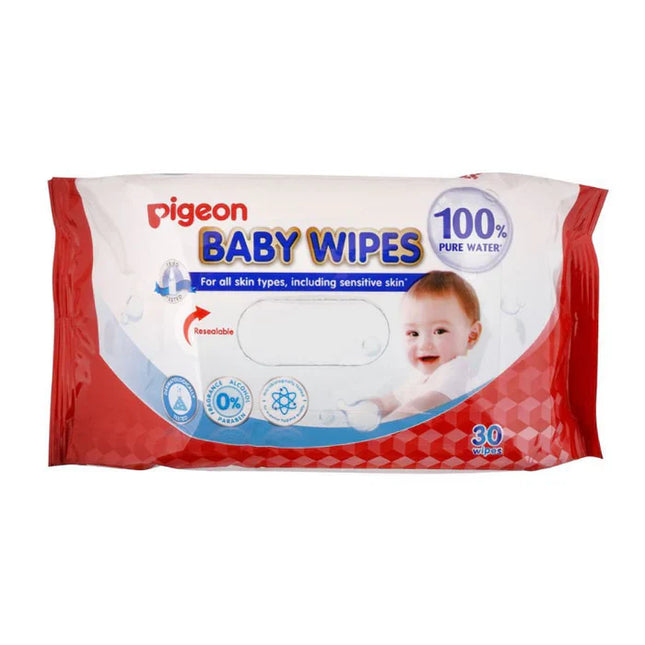 PIGEON BABY WIPES, CHAM & ROSE 30S