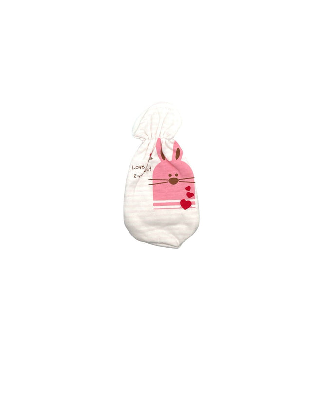 Pink and White Stripped Bunny Feeder Cover