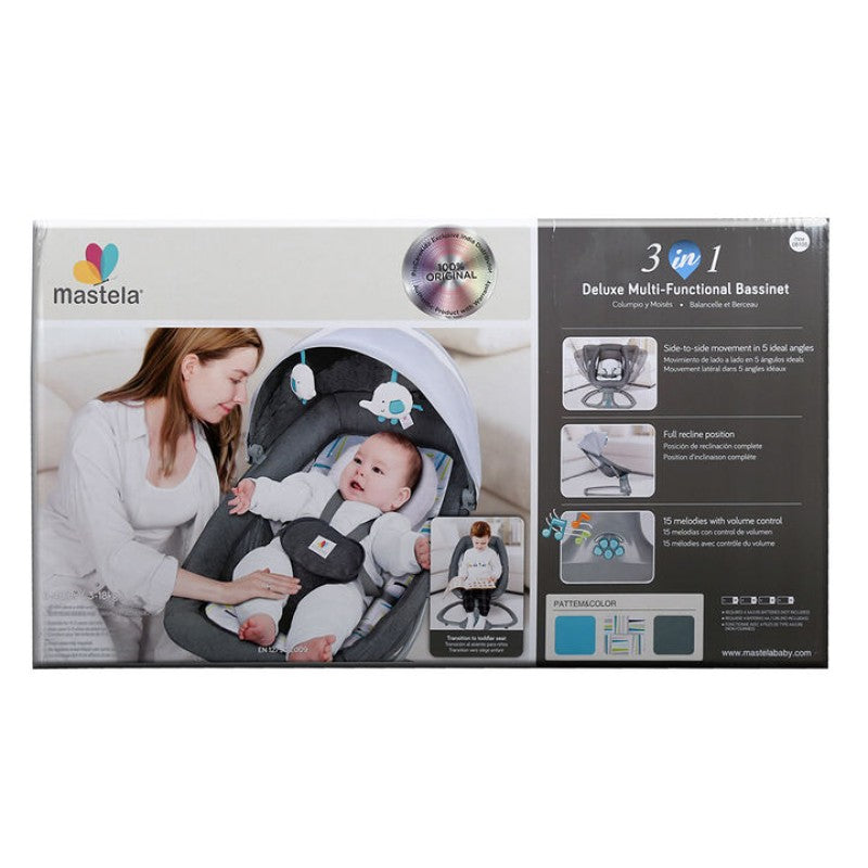 Mastela Deluxe 3-in-1 Multi-Function Electric Swing & Bassinet