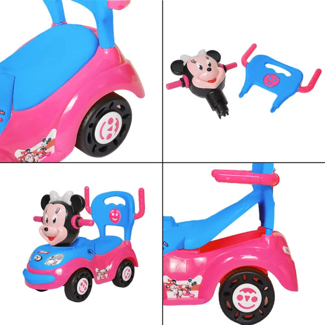 Little Star Kids Mickey Mouse Ride on Push Car, Blue Pink