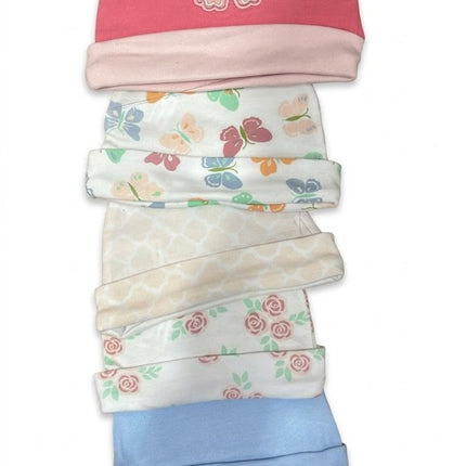 5-Piece Baby Cotton Cap Set – Duck Duck Newborn Hats (Soft & Breathable 0–9 Months)