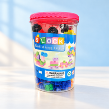 Kids Colorful Building Blocks Set with Storage Jar