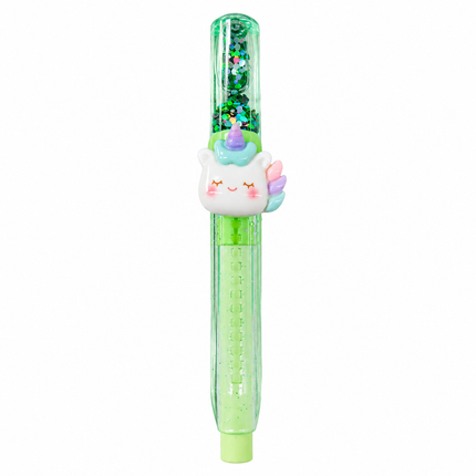 Cute Unicorn Glitter Eraser – Premium Dust-Free Rubber Eraser for School, Drawing & Office (Green)