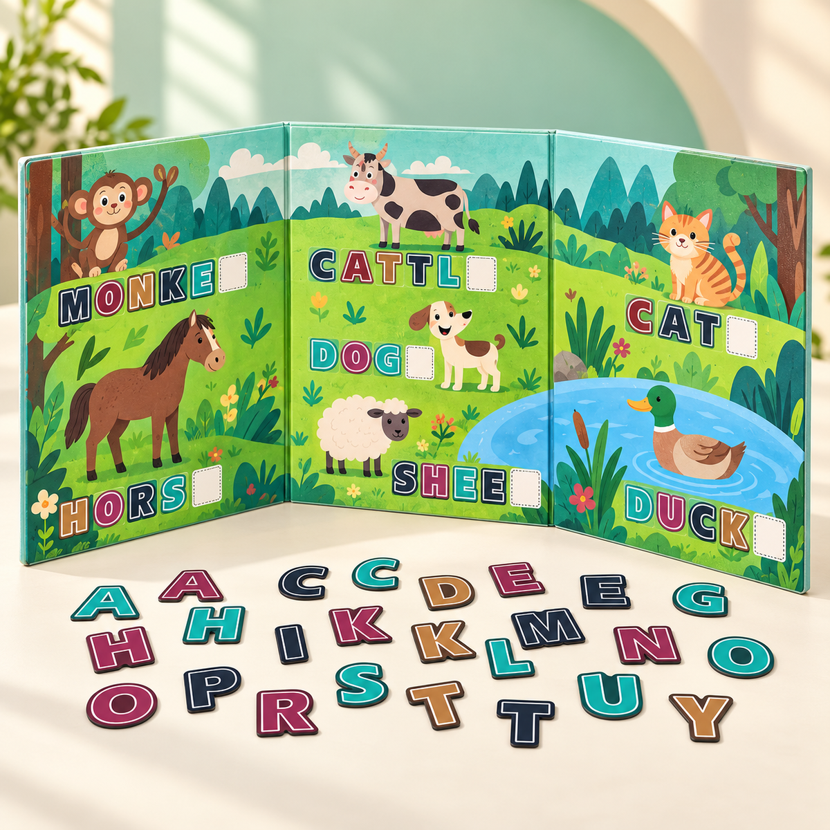 My First Animal Spelling Book with Magnetic Letters