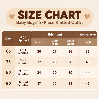 Teddy Bear Knitted Baby Sweater & Trouser Set  G07258