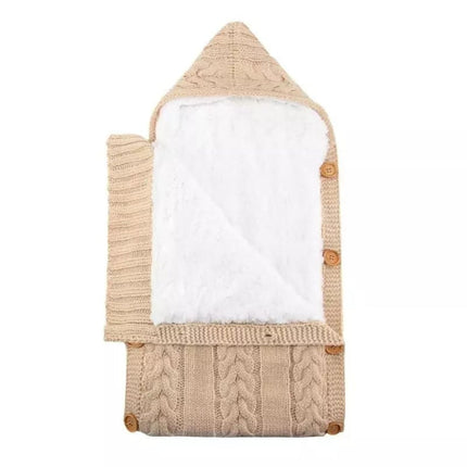 Newborn Baby Sleeping Bag with Sherpa Lining -(0-6Months) Musterd