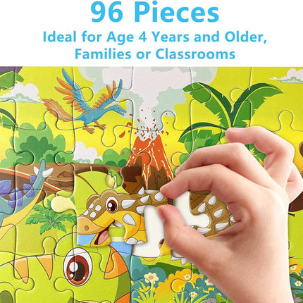 Dinosaur Puzzle World – 96 Pcs | Educational Learning Toy Ages 3+