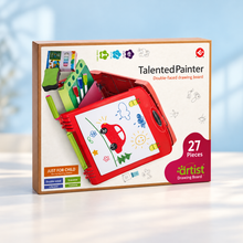 Artist Talented Painter Double-Faced Drawing Board Set – 27 Pieces (Kids Educational Art Kit)