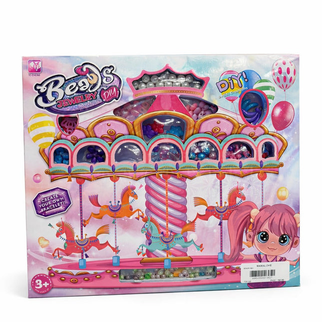 Beads Jewellery DIY Carousel Set – Creative Bracelet Making Kit for Kids