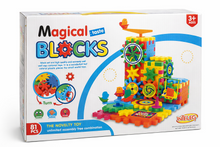 Magical Gear Blocks Construction Set – 81 Pcs Interactive Educational Building Toy for Kids (Ages 3+)
