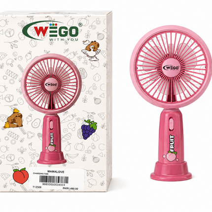 WEGO Mini Rechargeable Handheld Fan – Portable USB Cooling Fan for Kids & Travel (4 Colors Available)