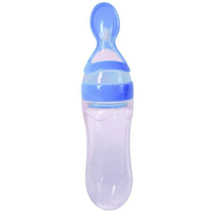 SQUEEZE BABY FOOD DISPENSING SPOON BLUE