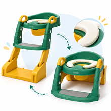 Infantes 2-in-1 Cushioned Potty Training Booster Seat with Ladder & Anti-Slip Steps for Toddlers