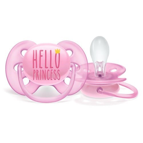 AVENT SINGLE ULTRA SOFT PACIFIER (HELLO PRINCESS) 6-18M