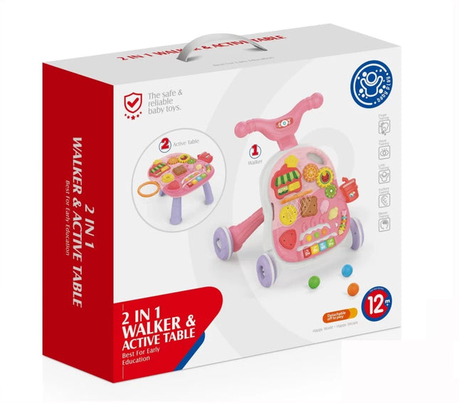 Huanger 2in1 Walker And Activity Table