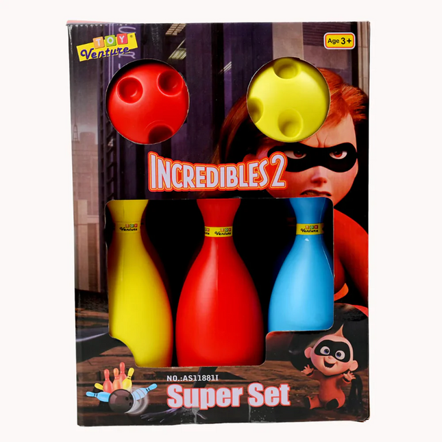 Incredibles 2 Bowling Game Super Set for Kids – Colorful Indoor & Outdoor Toy | 3+ Years