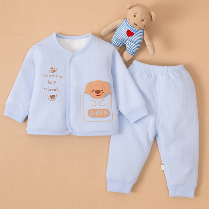Baby Winter Suit – Light Blue | Soft & Cozy 2-Piece Set