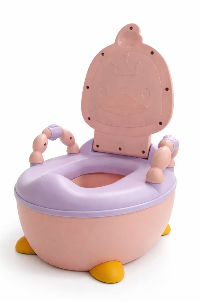 Cute Duck-Shaped Baby Potty Training Chair with Backrest & Handles