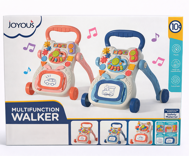 Joyous Multifunction Baby Walker with Music, Lights & Activity Board – Push Walker Toy (10+ Months)