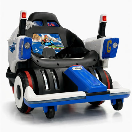 Kids Battery Operated Ride-On Car – Stylish Electric Toy Car with Seat Belt (Blue/Black/White)