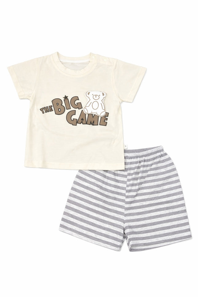 The Big Game Baby/Toddler T-Shirt and Striped Shorts Set
