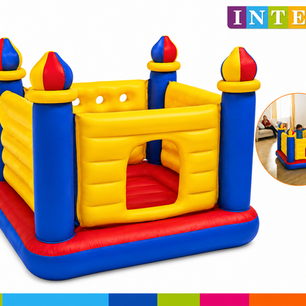 Intex Jump-O-Lene Inflatable Bouncy Castle for Kids – Indoor & Outdoor Bounce House