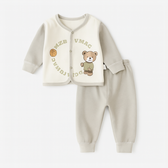 Baby Gray Teddy Basketball Winter Suit