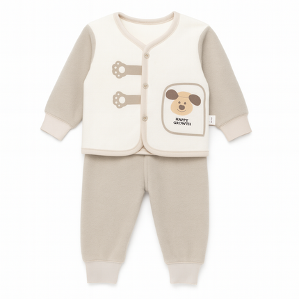 Baby Beige Puppy Winter Suit Soft Warm