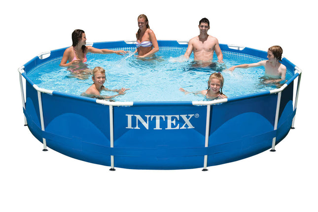 INTEX 12FT X 30 IN ROUND METAL FRAME POOL ( 366 CM X I76 CM )