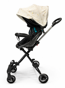 Premium Baby Tricycle Buggy with Canopy & Safety Guard – Compact Push & Ride-On