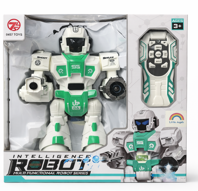 Intelligent Multi-Functional RC Robot Toy with Remote Control (Lights, Sounds & Action Moves) – Ages 3+