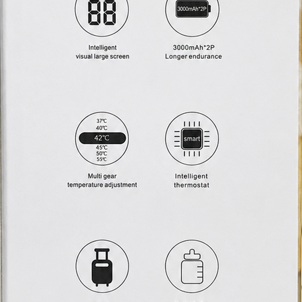 Rechargeable Portable Milk Warmer – Baby Bottle Heater with Digital Display