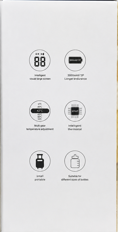 Rechargeable Portable Milk Warmer – Baby Bottle Heater with Digital Display