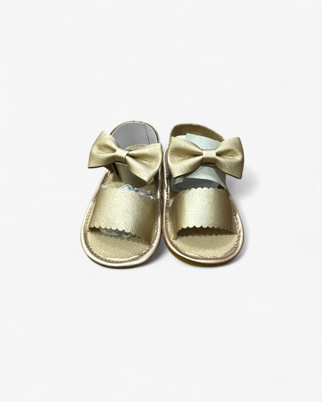 Girls Copper Sandel With Cute Bow