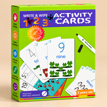 123 Write & Wipe Activity Cards – Reusable Number Learning & Tracing Set for Kids
