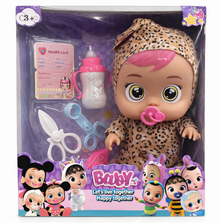Baby Doll Doctor Play Set with Bottle & Medical Accessories (3+ Years) – Leopard Outfit