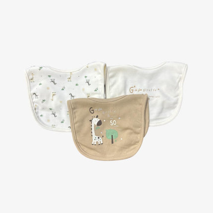 Wonder Child Baby BIB Gift Set Of 3 (White/Beige)