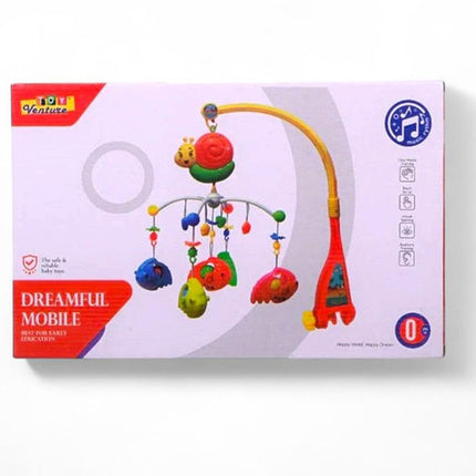 Toy Venture Dreamful Musical Baby Mobile – Colorful Rotating Crib Mobile for Newborns