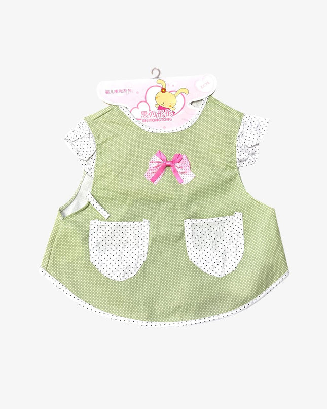 Baby Frock Bib (Polka Dots)