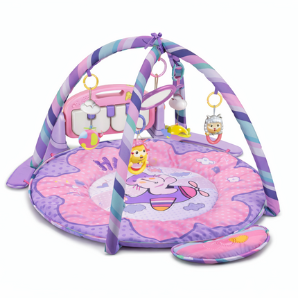 Baby Activity Play Gym with Musical Piano, Hanging Toys & Soft Play Mat