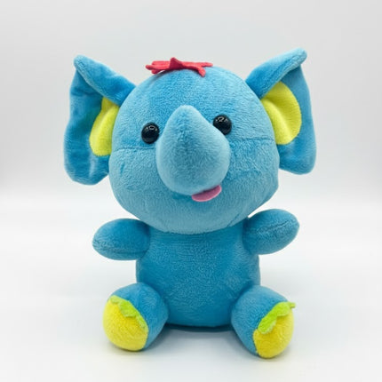 Cute Blue Elephant Plush Toy – Colorful & Super Soft Stuffed Animal
