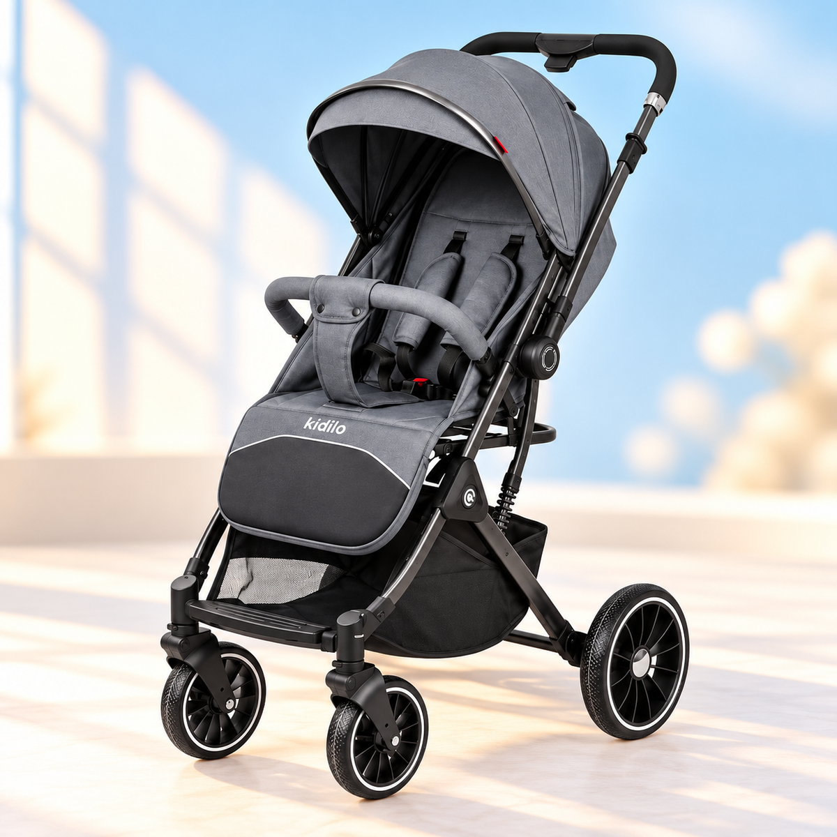 Kidlo k535 Baby Stroller  - Grey
