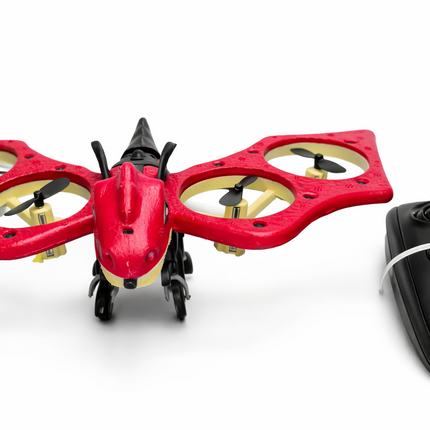 Mini RC Racing Drone with Protective Frame – USB Rechargeable (Red)